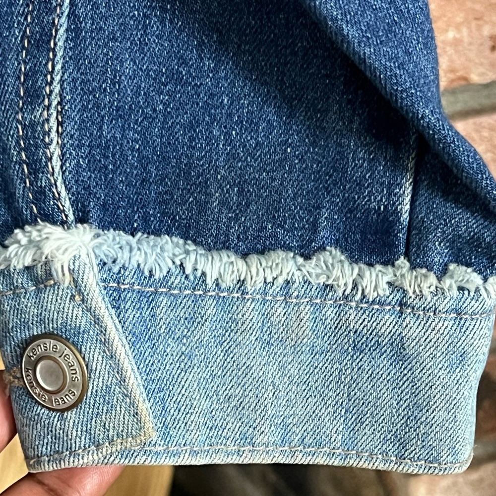 Kensie Jeans Two-Tone Denim Jacket - Picture 7 of 7